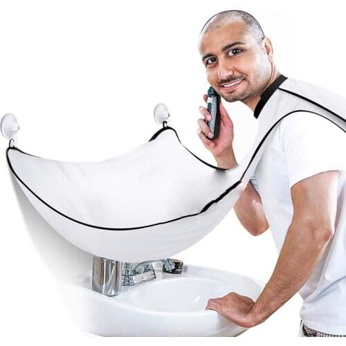 AYEVIN New Male Beard Shaving Apron Care Clean Hair Adult Bibs Shaver Holder Bathroom Organizer Gift for Man