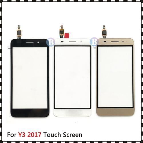 10Pcs/lot high Quality 5.0" For Huawei Y3 2017 CRO-U00 CRO-L02 CRO-L22 Touch Screen Digitizer Sensor Outer Glass Lens Panel