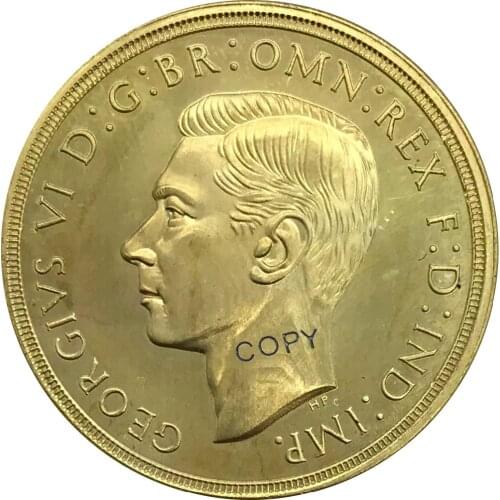 1937 United Kingdom 5 Pounds George VI Gold coin Brass Collectibles Copy Coin