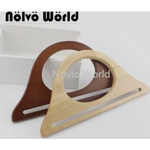 2-10-20 pieces,2 Colors 25X11.8cm 10 Inch Oak Tree Wood Handles For Knitted Bag Handbags,DIY Women Bag Purse Handle Wooden Bag
