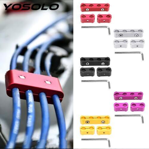 3PCS Divider Organizer Divider Clamp Kit Engine Spark Plug Wires Separator 8mm 9mm 10mm Diameter Universal Auto Accessories