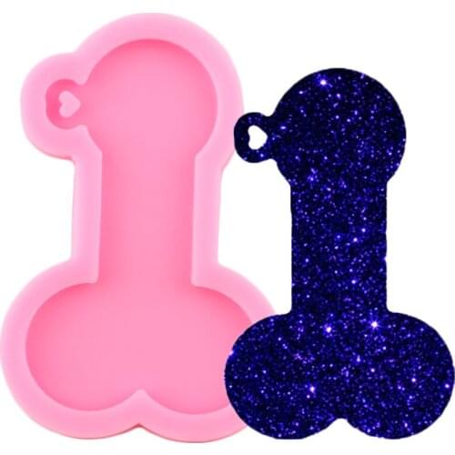 Shiny Bone Shape Silicone Molds Keychain Epoxy Resin Mould DIY Crafting Keychains Mold Jewelry Making Pendant Necklace Moulds