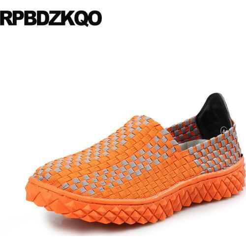 Cheap women flats woven elastic shoes breathable lightweight china round toe 2018 ladies designer slip on summer drop shipping