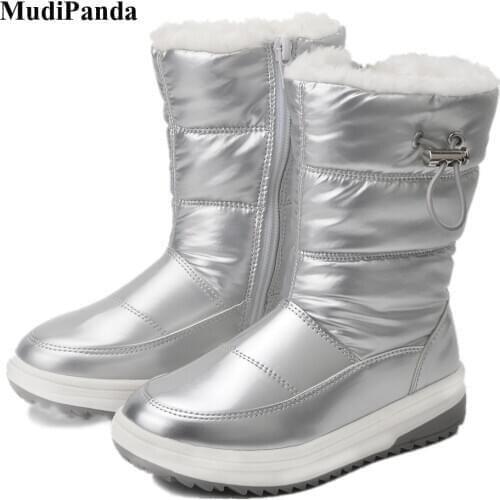 MudiPanda ChildrenS Winter Boots For Kids Girls Shoes 2021 Boy Plus Velvet Plush Warm Lightweight Snow Boot 5 6 8 9 10 11 Years