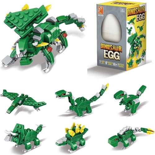 Kids Dinosaur Egg Toy Archaeology Dig DIY Tyrannosaurus Dinosaur Shaped Assembled Building Block for Girls Boys