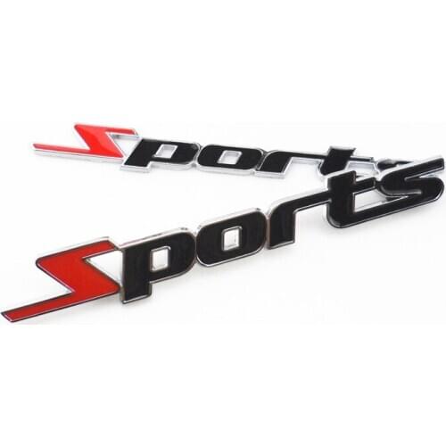 Car Styling 3D Stainless Sports Emblem Badge Stickers for Ford Focus Fusion Escort Kuga Ecosport Fiesta Falcon EDGE/Explorer