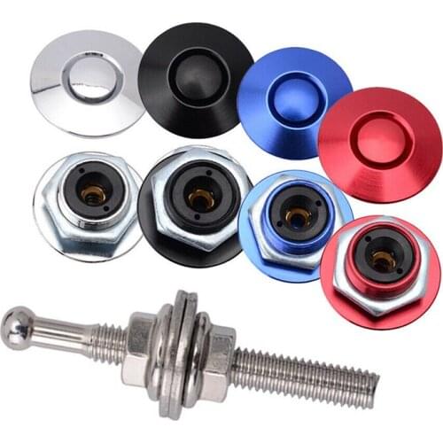 JETTING 32mm/1.25" Kit Engine Bonnets Lock Aluminum Car Quick Latch Push Button Billet Hood Pins Lock Clip Universal