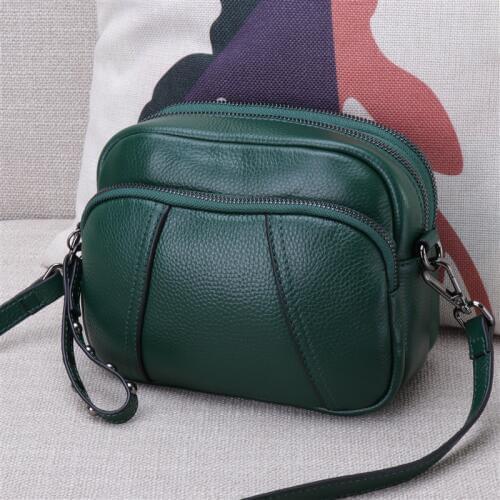 Leather bag female 2020 new fashion soft leather multi-layer small shoulder bag female wild shoulder Messenger bag female small