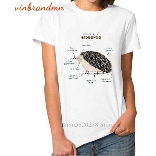 Hot-sale Anatomy of a Hedgehog T shirt Women Funny Hedgehog style maiden Tops fashion ladies Tees shirt Anatomist Gift Tshirt