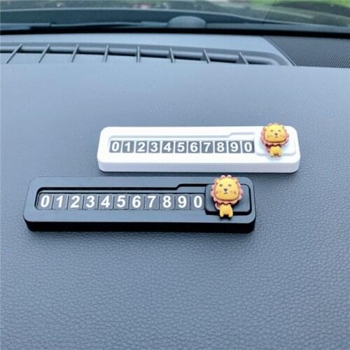 Cute Car Temporary Parking Card Telephone Number Plate Shift License Plate Auto Parts Car Accessories Car Decoration Products