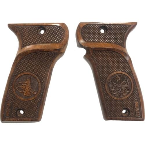 MAB Model D 7.65mm Compatible Ottoman Tuğra and Starboard Model Laser Cutting Wooden Grip Mod1