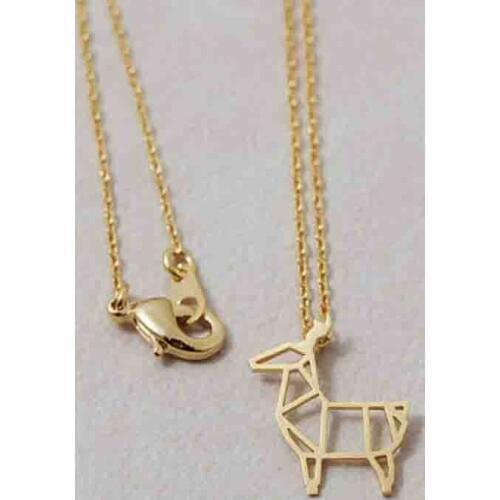 Wholesale Fashion Jewelry Little Piercing Flat Baby Fawn Pendants And Necklaces Mix Color Choker Chain Women Kids Free Shipping