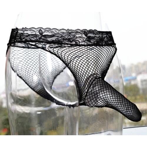 Mens sexy mesh briefs hollow temptation silky sexy underwear new 2019 Closed /open sleeve Mens briefs