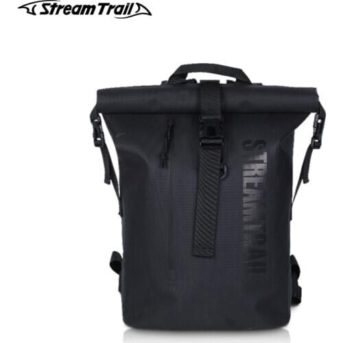 Stream Trail Waterproof Bag Kuzo 20L Backpack Outdoor TPU Lightweight Water Resistance Heavy Duty Roll-Top Closure Padded Back