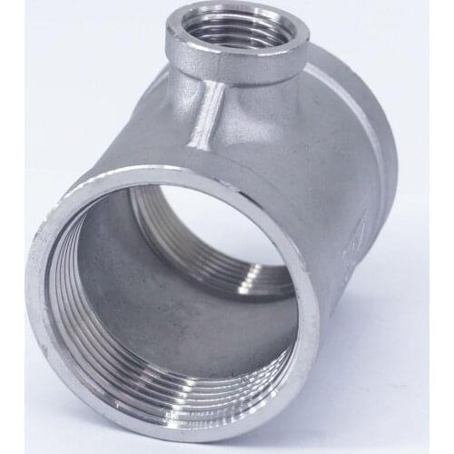 1/2" BSP To 2" BSP Female Thread 304 Stainless Reducing Tee 3 Way Connector Pipe Fitting water oil air