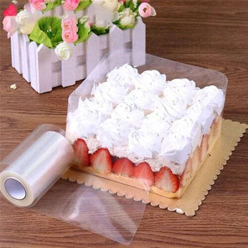 1 Roll Cake Surround Film Transparent Cake Collar Kitchen Acetate Cake Chocolate Candy For Baking Durable 8cm*10m/10cm*10m