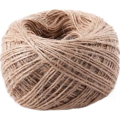 100 Meter - Natural Textured Hessian Jute Twine String 1mm CNIM Hot
