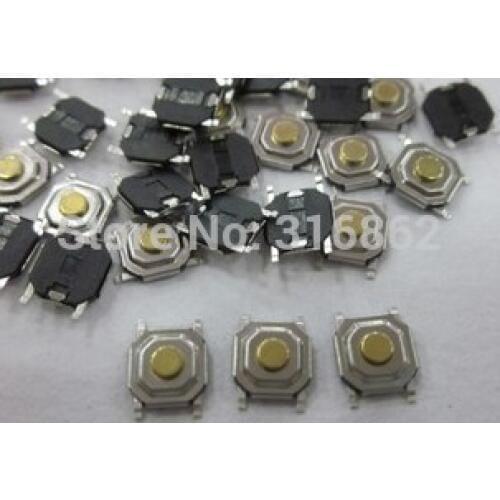 Free Shipping 100PCS 4*4*1.5mm 4x4x1.5mm SMD push button switch microswitch Tact Switch