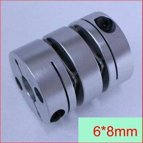 2pcs/lot 6mm to 8mm Double diaphragm Shaft Coupling 6x8mm Disc couplings Flexible Coupler 26mm OD 35mm Length (D26 L35)