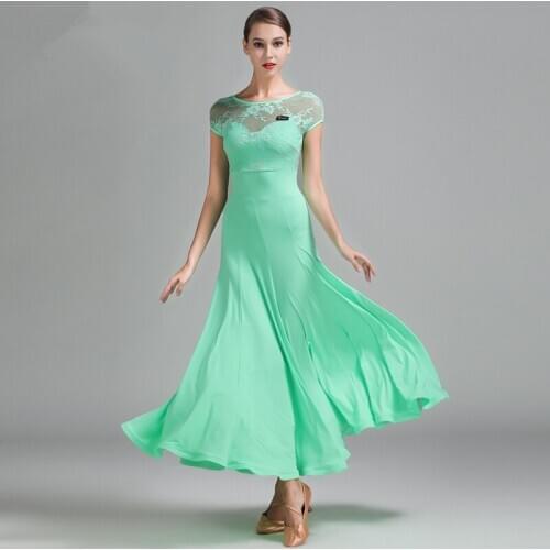2019 luxury new modern dance dress dress national standard big skirt practice skirt adult waltz