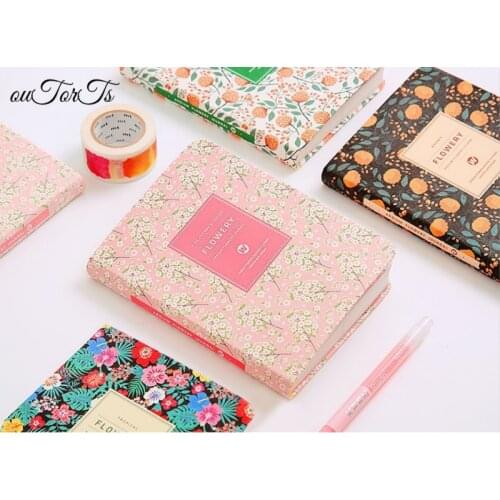 2021 Yearly Agenda Planner Monthly Weekly Plan Portable A6 Kawaii Pocket Notebook Cute Diary Flower Journal Office Stationery
