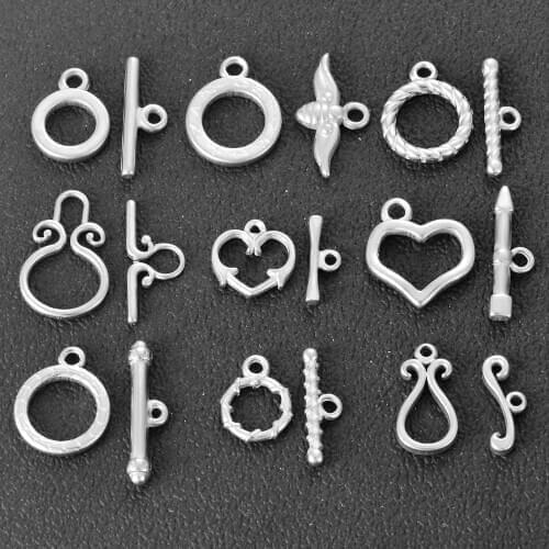 5Sets/lot Wholesale Stainless Steel OT Clasps Fashion Connectors for DIY Bracelet Necklace Jewelry Findings Making Accessories