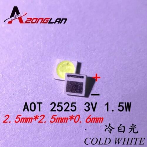 AOT diode TV backlight 1.5W 3V 2525/2626 SMD LED Televisao cool white cool white backlight LCD backlight repair 500PCS