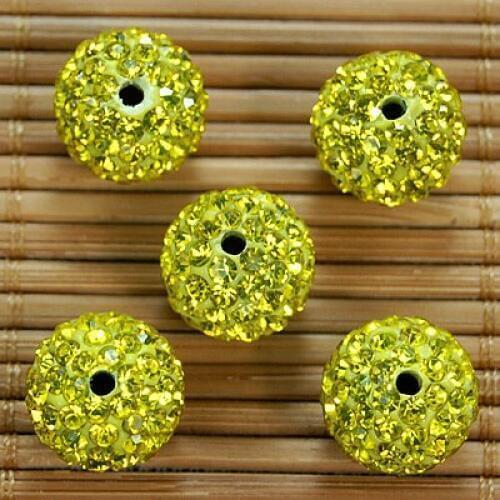 Free Shipping! 50pcs/Lot,Good Quality 10mm Citrine Clay Beads Diy jewellery