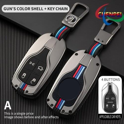 Zinc Alloy Car Key Case Cover Key Bag Shell Protector For Maserati Ghibli Levante Quattroporte Car Interior Accessories