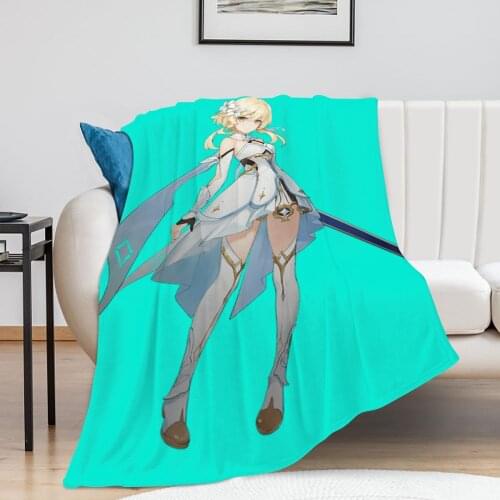 Genshin Impact Flannel Blanket Games High Quality Sofa Bed Linings Blanket for Adults and Children