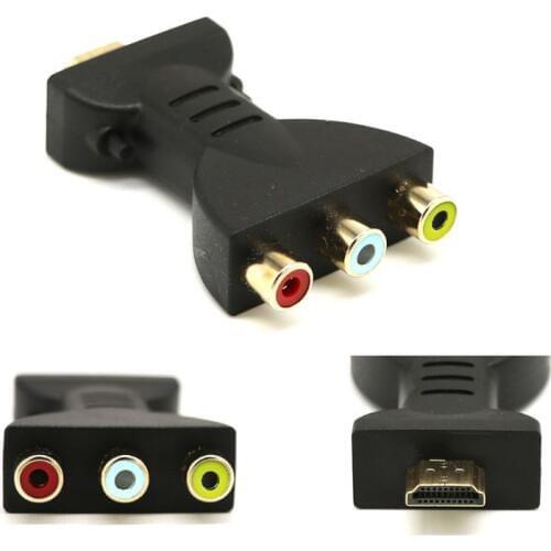 HDMI Male to 3 RCA Female Composite AV Audio Video Adapter Converter for TV