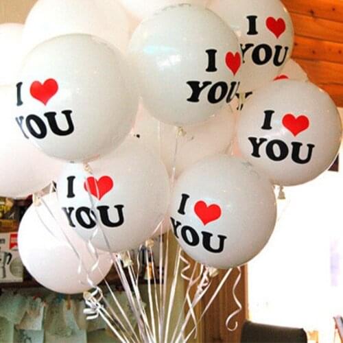 2.8g Thickening Increase Printing 12inch i love you latex balloon Wedding Decoration Valentines Day Confession gift for lovers