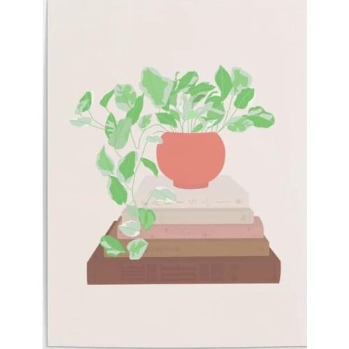 Modular Canvas Leaf Green Vase Simple Style Painting Home Decor Pictures Modern Printed Poster For Living Room Wall Art No Frame