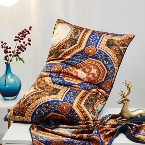 16 Momme 100% Mulberry Silk Pillowcase With Hidden Zipper And Luxury Painting Patterns Free Shipping 2020 New