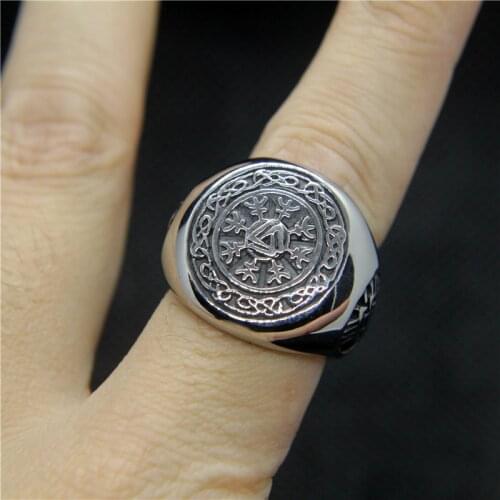 2020 Newest Fashion Pound Mens Ring 316L Stainless Steel Fashion Flower Men Cool Ring