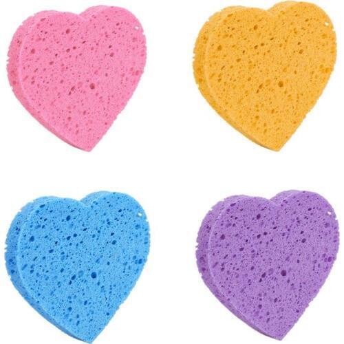 Face Wash Cleansing Sponge Soft Cosmetic Puff Wood Pulp Cotton Microfiber Cloth Pads Double layer Nail Art Cleaning Wipe