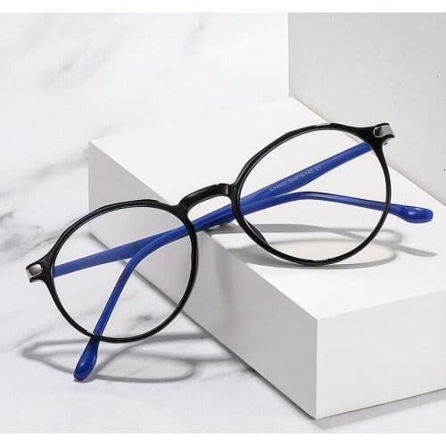 Men Women TR90 Anti Blue Light Decorative Glasses Round Computer Anti-blue Eye Glasses with Frame Fashion Colorful Glasses Frame