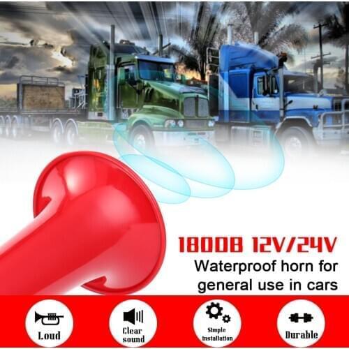 Automobile Air Horn Car Horn 12.0V 24V Universal Loud Sound Waterproof Horn Refitting Horn Air Horn 180DB Whisting Horn
