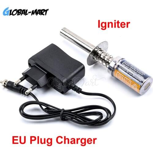 RC Nitro 1.2V 3600MAH RECHARGEABLE GLOW PLUG Starter Igniter AC Charger EU US UK AU Plug for Gas Nitro Engine Power 1/10 1/8 Car