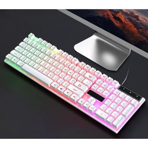 PC Gamer 104 Key Tea Green Black Red Switch Ergonomic Linear Alternate Action Shaft Backlit USB Wired Gaming Mechanical