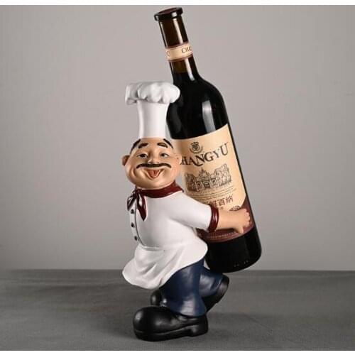 Chef series resin wine rack home chef wine rack birthday wedding small gift