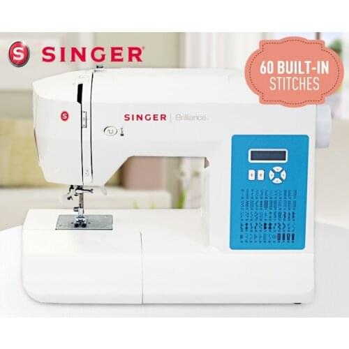 Singer Brilliance 6160 Sewing Machine, LCD Display, 4 x Full automatic, Overlock, 60 flush sewing, russia-Europe, Automatic thread