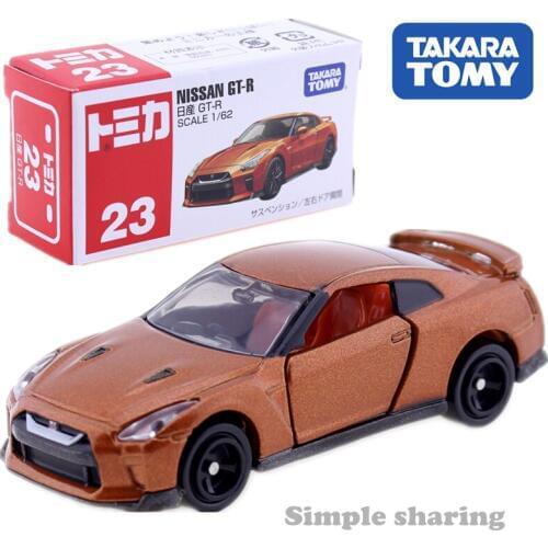 Takara Tomy Tomica No.23 Nissan GTR Car 1:62 Miniature Diecast Model Kit Funny Magic Baby Toys Collectibles