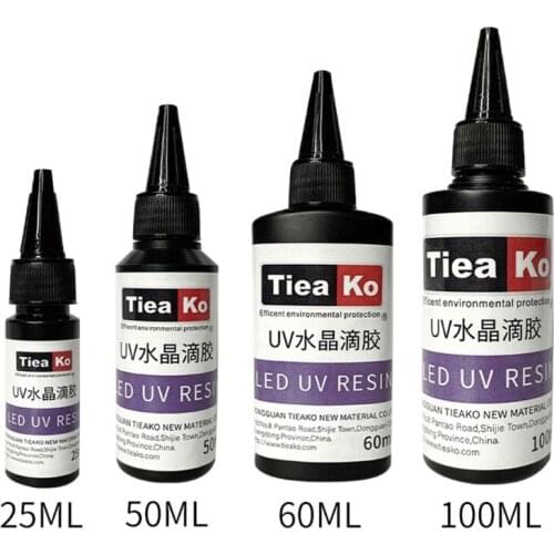 25/50/60/100ml UV Resin Crystal Clear Hard Type -Ultraviolet Fast Curing UV Epoxy Resin for Jewelry Making Resin Craft