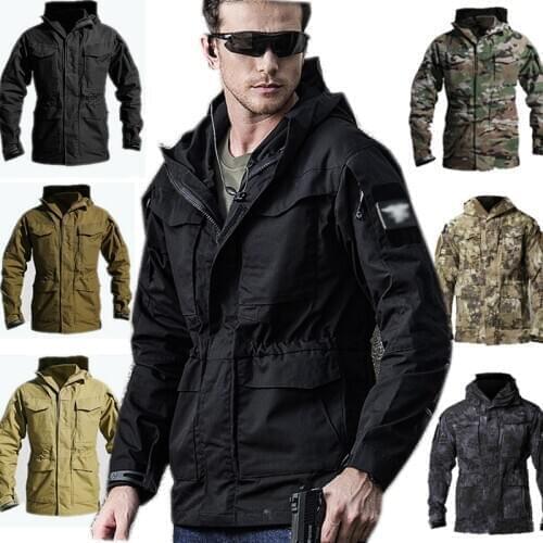 Outdoor Archon Tactical Trench Men Coat Military Waterproof M65 Trench Coat Men Windproof Hunting Camouflage Hooded Windbreaker