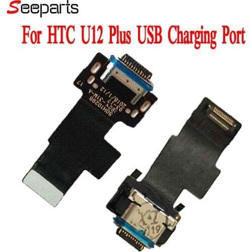 For HTC U12 Plus USB Charging Port For HTC U12 + Charger Port Dock Plug Connector Board For HTC U12 Plus Charging Flex Cable