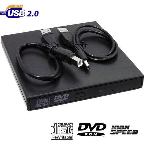 External DVD ROM Optical Drive USB 2.0 CD/DVD-ROM CD-RW Player Burner Slim Portable Reader Recorder Portatil for Laptop