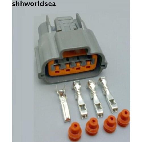 Worldgolden 5/30/100sets automotive harness connector 6098-0144 Oxygen sensor plug waterproof socket