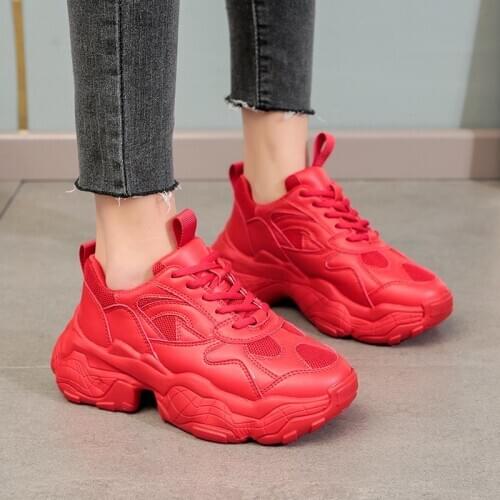 Llogai Spring New Women Shoes Platform Sneakers Female Super Fire Thick Bottom Sports Casual Shoes Womens Shoes Bambas Mujer