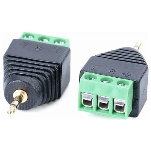 10pcs/lot DIY Non Soldering 2.5mm 3 Pole Stereo Male Plug Audio Cable Connector